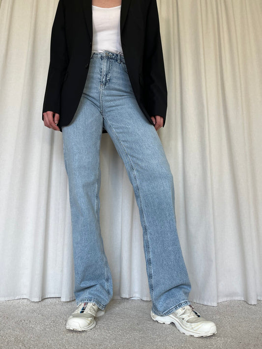 Straight jeans - lys blå denim